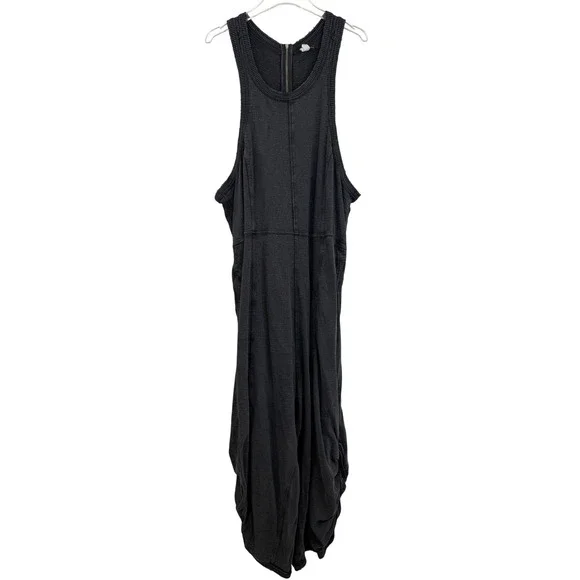 Daily Practice Anthropologie HORIZON JUMPSUIT WIDE LEG 3X Washed Black COMFORT - Picture 2 of 13